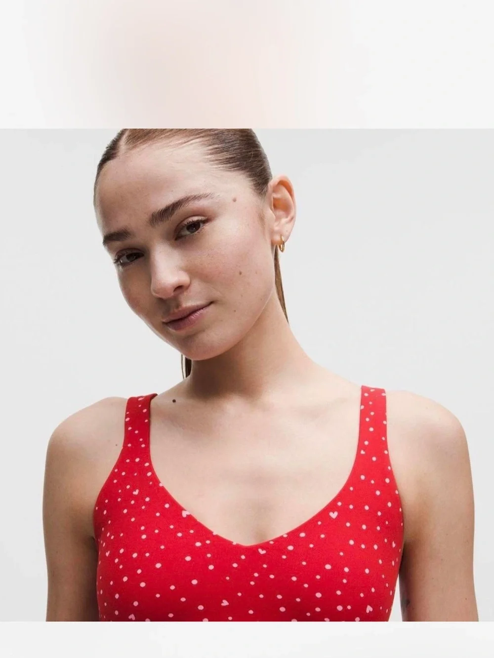 lululemon athletica heart scatter dot print candy cloud Sports Bra